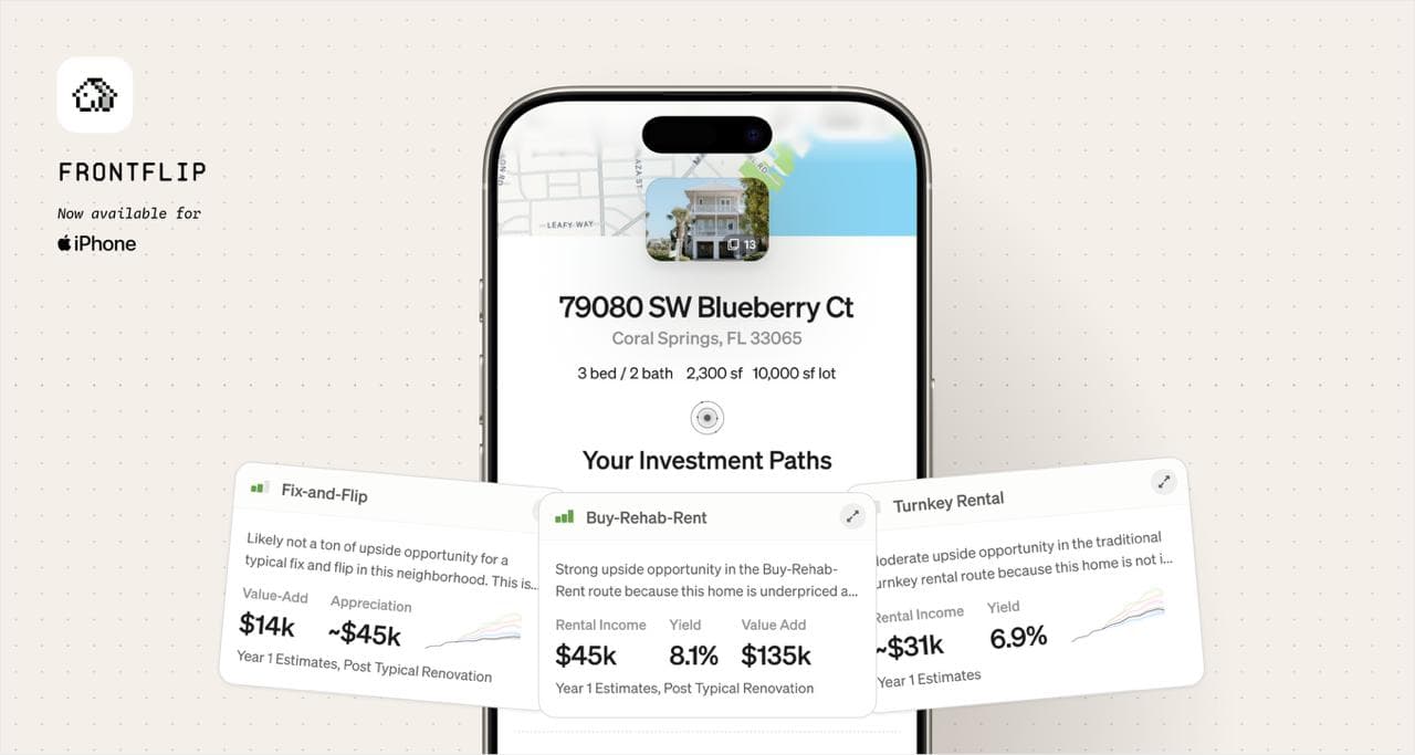 Frontflip Reveals Upside Opportunities for Any Investment Property in Seconds